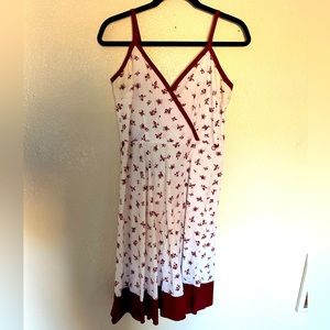 Large red and white dress